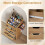 Craft Storage Trolley with Drawers and Shelves, Natural 5