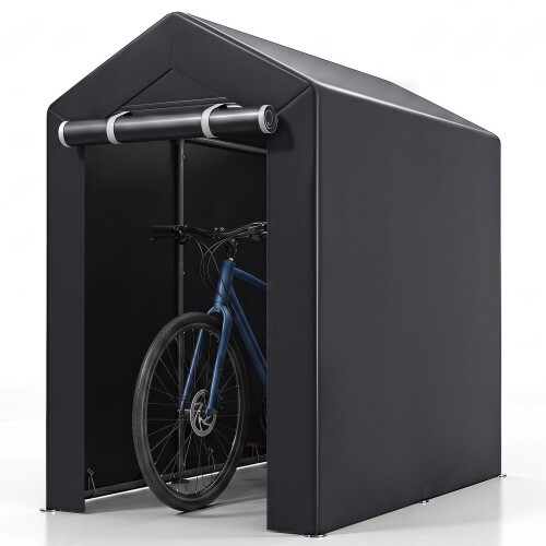 Heavy-Duty Portable Storage Shed, Dark Gray, 5x3x5 ft 2