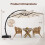11 Ft Cantilever Patio Umbrella, 360 Rotation, Beige 3