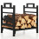 Metal Firewood Rack with Handles and Adjustable Feet 2
