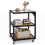 3-Tier Side Table with Glass Top and Steel Frame 2