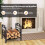 Metal Firewood Rack with Handles and Adjustable Feet 3