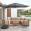 290 cm Grey Cantilever Parasol with Stand & 360 Rotation 2