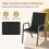 Set of 6 Stackable Garden Chairs, Black Teslin Fabric 6