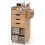 Craft Storage Trolley with Drawers and Shelves, Natural 6