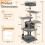 170cm Grey Cat Tree with Sisal Posts and Cave 1