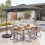 290 cm Grey Cantilever Parasol with Stand & 360 Rotation 3