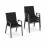 Set of 6 Stackable Garden Chairs, Black Teslin Fabric 5