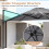 290 cm Grey Cantilever Parasol with Stand & 360 Rotation 4
