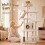 170cm Beige Cat Tree with Scratching Post & Cave 1
