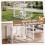 Foldable 4-Panel Dog Gate with Door, 81 cm, White 1