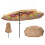 15 x 9 FT Solar Patio Umbrella, Multi-Color Lights, Brown 4