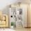 6-Cube White Wooden Bookcase with Anti-Tipping Kit 2