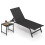 6-Position Outdoor Chaise Lounge Set with Wheels & Table 4