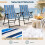 Set of 2 Folding Beach Chairs, High Backrest, 150 kg Capacity 3