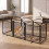 Foldable 8-Panel Metal Dog Gate with Door, 480x81cm, Black 1