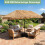 15 x 9 FT Double-Sided Patio Umbrella with Lights & Base 5