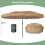 15 x 9 FT Solar Patio Umbrella, Multi-Color Lights, Brown 5