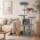 170cm Grey Cat Tree with Sisal Posts and Cave 5