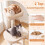 Large Beige Cat Tree Tower with Scratching Posts, 149 cm 5