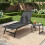 6-Position Outdoor Chaise Lounge Set with Wheels & Table 5