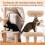 Large Beige Cat Tree Tower with Scratching Posts, 149 cm 6