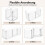 Foldable 4-Panel Dog Gate with Door, 81 cm, White 2