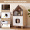 Cat Litter Box Enclosure with Shelf and Double Doors 6