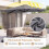 290 cm Grey Cantilever Parasol with Stand & 360 Rotation 6