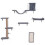 5-in-1 Cat Climbing Wall with Tree, House & Bridge - Grey 8