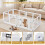 Clear Plastic Dog Playpen with Secure Locking Door, 6 Panels 3