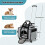 Foldable Pet Carrier with Wheels, Airline Approved, Grey 8