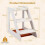 Pet Stairs with Bed, 3 Steps, Foam Padded, 54x33x48 cm 7