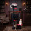 Gothic Cat Tree 144cm with Scratching Posts, Black & Red 1