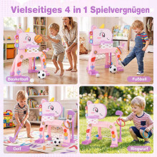 Unicorn Toddler Activity Center - 4-in-1 Sports Set, Pink