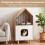 Cat Litter Box Enclosure with Shelf and Double Doors 7