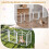 Foldable 8-Panel Metal Dog Gate with Door, 480x81 cm 1