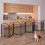 Foldable 8-Panel Metal Dog Gate with Door, 480x81cm, Black 7