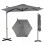 290 cm Grey Cantilever Parasol with Stand & 360 Rotation 7