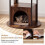 72-Inch Multi-Level Cat Condo with Top Perch, Rustic Brown 2