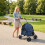 Pet Stroller for Small Dogs, Foldable with Canopy, Navy 4