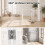 Foldable 4-Panel Dog Gate with Door, 81 cm, White 5