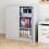 White Metal Filing Cabinet, Lockable, Adjustable Shelves 4