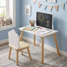 Kids Weaning Table and Chair Set with Chalkboard