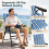 Set of 2 Folding Beach Chairs, High Backrest, 150 kg Capacity 5
