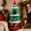Christmas Cat Tree with Snow Decorations, 130cm Tall 2