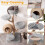 5-Tier Gray Wooden Cat Tree with Plush Perches & Jute Posts 2