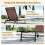 Adjustable Brown Sun Lounger with Wheels & Breathable Fabric 2