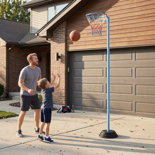 Adjustable Basketball Hoop with Fillable Base, 105-255 cm 1