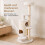 150 cm White Cat Tree with 6 Levels and 2 Caves 8